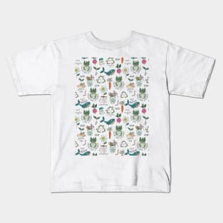 Eco theme seamless pattern Kids T-Shirt